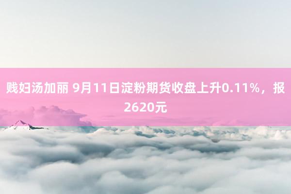 贱妇汤加丽 9月11日淀粉期货收盘上升0.11%，报2620元