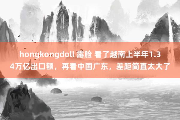 hongkongdoll 露脸 看了越南上半年1.34万亿出口额，再看中国广东，差距简直太大了