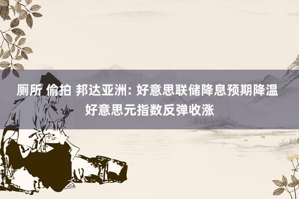 厕所 偷拍 邦达亚洲: 好意思联储降息预期降温 好意思元指数反弹收涨