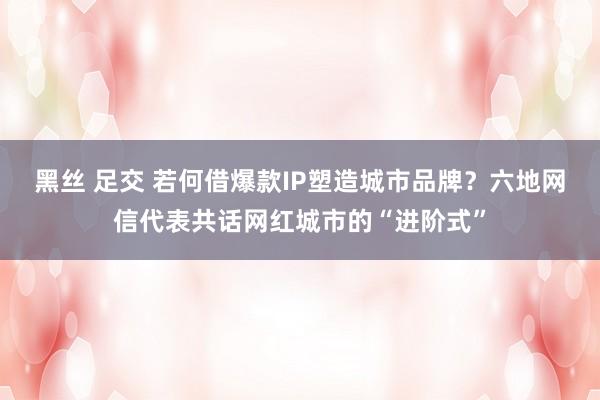 黑丝 足交 若何借爆款IP塑造城市品牌？六地网信代表共话网红城市的“进阶式”