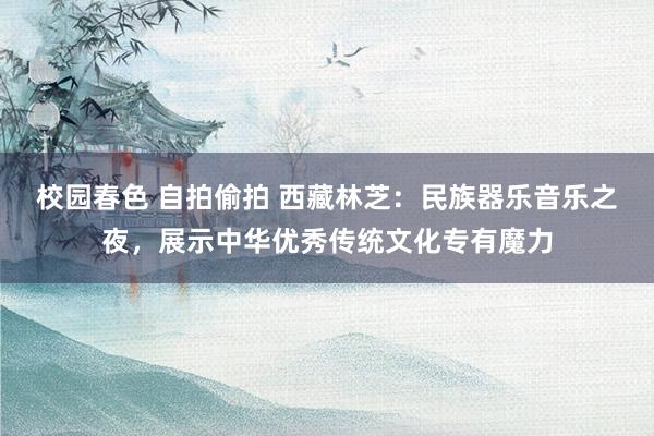 校园春色 自拍偷拍 西藏林芝：民族器乐音乐之夜，展示中华优秀传统文化专有魔力