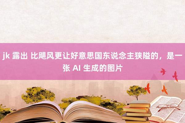 jk 露出 比飓风更让好意思国东说念主狭隘的，是一张 AI 生成的图片