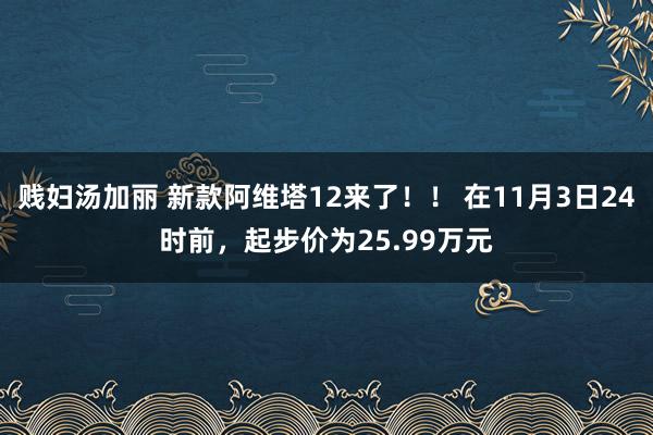 贱妇汤加丽 新款阿维塔12来了！！ 在11月3日24时前，起步价为25.99万元