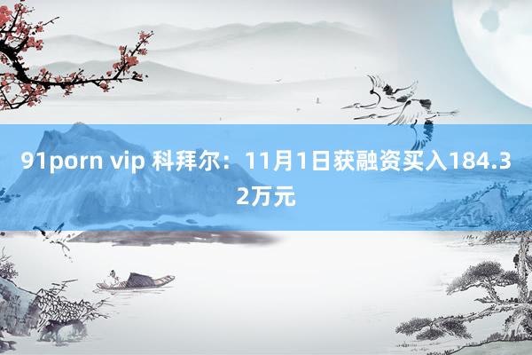 91porn vip 科拜尔：11月1日获融资买入184.32万元