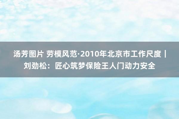 汤芳图片 劳模风范·2010年北京市工作尺度｜刘劲松：匠心筑梦保险王人门动力安全