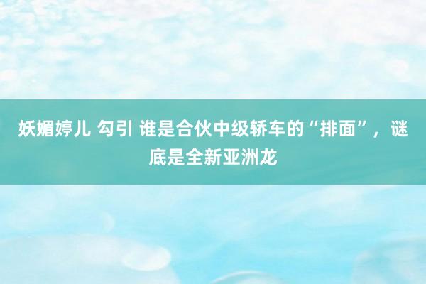 妖媚婷儿 勾引 谁是合伙中级轿车的“排面”，谜底是全新亚洲龙